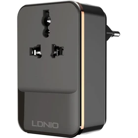 ارژر دیواری و مبدل برق مسافرتی با دو درگاه یواس‌بی الدنیو Ldnio Travel Converter Adapter SC1205 ا Ldnio 2 In 1 Travel Converter